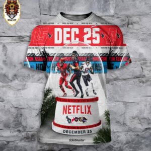 Houston Texans Head To Head Baltimore Ravens At Home On Their Christmas Game In New Season NFL 2024 Live On Netflix All Over Print Shirt