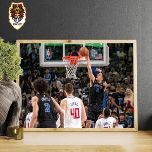 Kyrie Irving Lob Pass For Josh Green Aley Oop Dunk In Game 6 Mavericks Versus Clippers NBA Playoffs Season 2023-2024 Home Decor Poster Canvas
