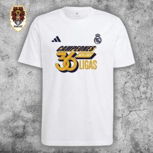 La Liga Champions Real Madrid 2024 Merchandise Adidas Mens Campeones 36 Limited Edition Unisex T-Shirt