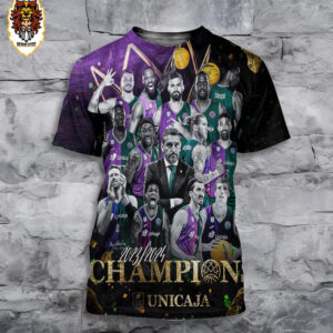 Malaga Unicaja Is Basketball CL Champions 2024 Viva Malaga Campeones De La All Over Print Shirt
