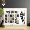Detroit Lions Revealed New Season NFL 2024 Schedule Home Decor Poster Canvas
