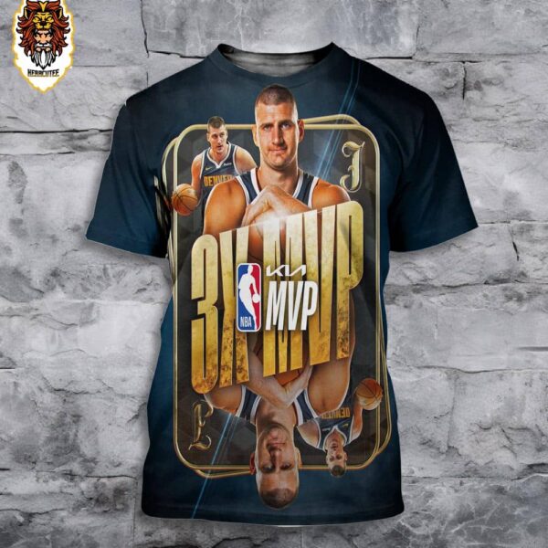 Nikola Jokic Denver Nuggets Is Kia MVP For The 3rd Time In The Last 4 Seasons All Over Print Shirt