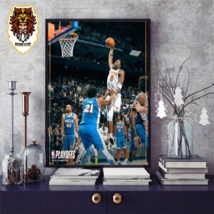 OG Anunoby Poster Dunk On Embiid Help Knicks Went To The Eastern Semifinals NBA Playoffs 2024 Home Decor Poster Canvas
