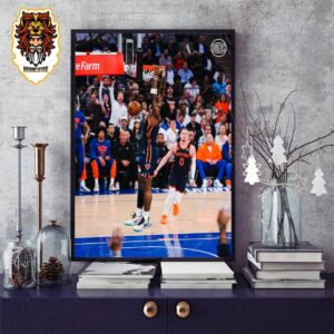 OG Anunoby Dunk Moment With 22 Points In First Half Help Knicks Lead 2-0 In Eastern Semifinals NBA Playoffs 23-24 Home Decor Poster Canvas