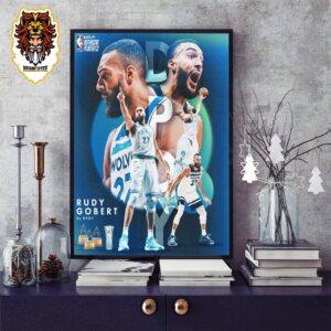 Rudy Gobert Have 4x DPOY For His Career With 23-24 NBA KIA Defensive Player Of The Year Home Decor Poster Canvas
