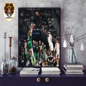 Shooting Form Of Jayson Tatum Celtics Lead 3-1 In Series With Cavaliers Eastern Semifinals NBA Playoffs 2023-2024 Home Decor Poster Canvas