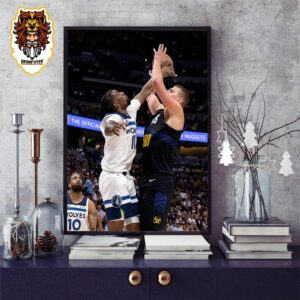 Sixth Man Naz Reid Defense Lock Down For Block Nikola Jokic Can’t Score More Than 20 Points In Western Semifinals NBA Playoffs 23-24 Home Decor Poster Canvas