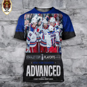 The New York Rangers Complete The Sweep And Are The First Team To Advance To The Stanley Cup NHL Playoffs 2024 Second Round 3D All Over Print Shirt