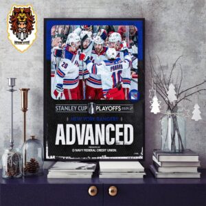 The New York Rangers Complete The Sweep And Are The First Team To Advance To The Stanley Cup NHL Playoffs 2024 Second Round Home Decor Poster Canvas