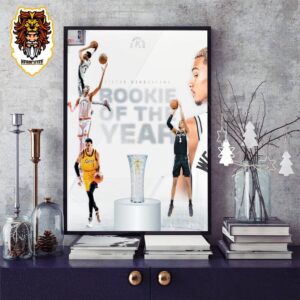 Victor Wembanyama San Antonio Spurs Is NBA Rookie Of The Year Season 2023-2024 Home Decor Poster Canvas