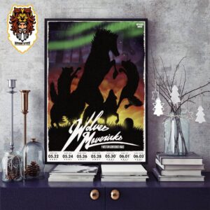 Wolves Versus Mavericks Artworks Poster In Western Conference Finals NBA Playoffs Season 2023-2024 Home Decor Poster Canvas